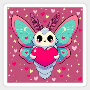 Luna Moth Love Bug Sticker